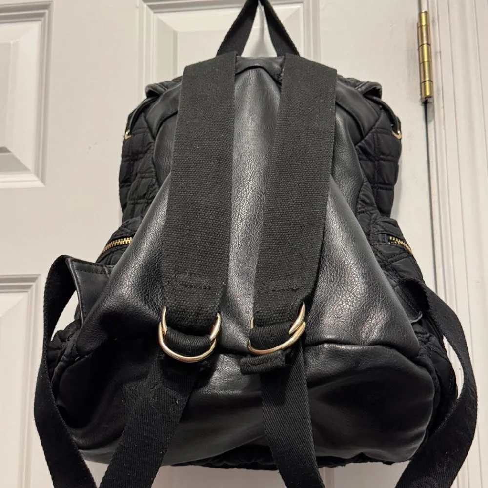 Juicy Couture black quilted backpack with adjustable straps